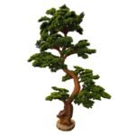 Premium Bonsai Tree with Natural Preserved Trunk & Artificial Foliage