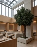 ⁦Premium Olive Tree with Natural Preserved Trunk & Artificial Foliage⁩ - الصورة ⁦2⁩